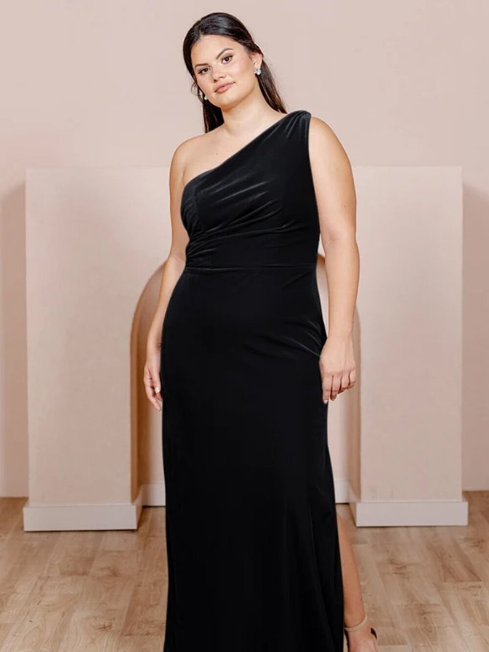 Revelry Black Moira Convertible Velvet Dress